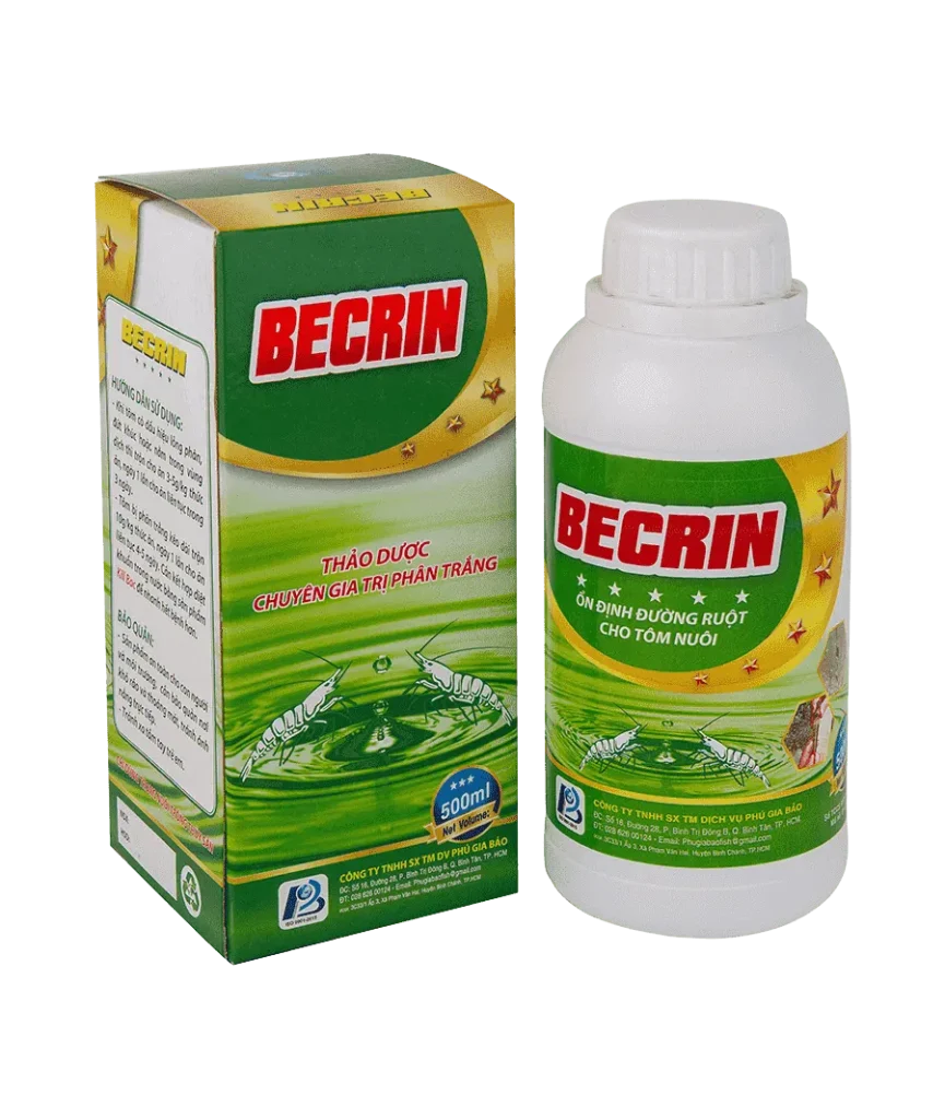 BECRIN - Thảo dược chuyên gia trị tôm bị phân trắng 01