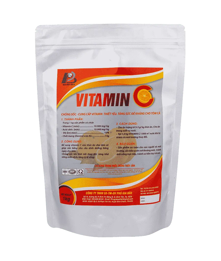 VITAMIN C - Cung cấp Vitamin C, chống sốc, tăng sức đề kháng cho tôm cá-4-min