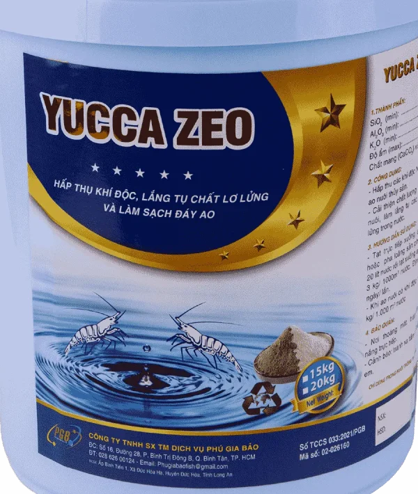 YUCCA ZEO - Hấp thụ khí độc, lắng tụ chất lơ lửng và làm sạch đáy ao-min